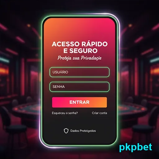 Tela de login do aplicativo pkpbet para acesso rápido.