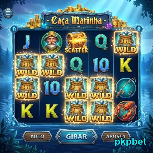 Tela do jogo Caça Marinha disponível no pkpbet.