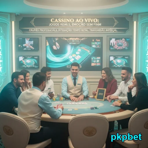 Jogadores interagindo em uma mesa de cassino ao vivo no pkpbet.