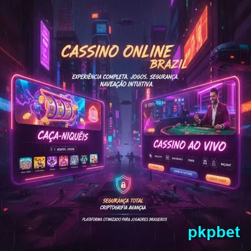 Interface do cassino online pkpbet com jogos ao vivo e caça-níqueis.