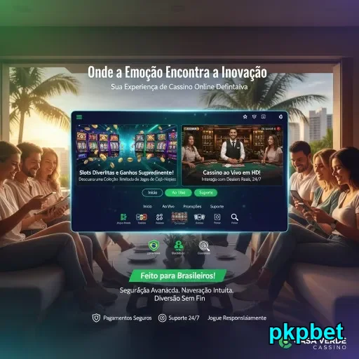 Jogos ao vivo na pkpbet com dealers interagindo em HD.