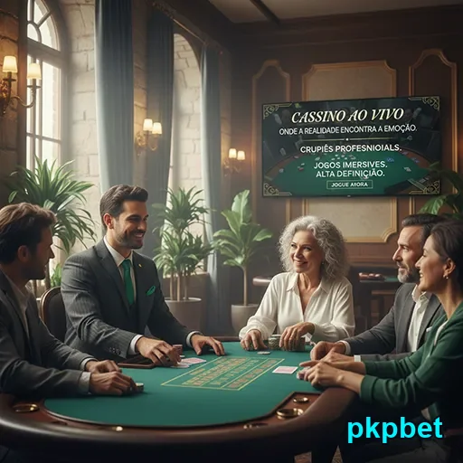 Interação em mesa de jogo VIP no pkpbet com crupiês ao vivo.
