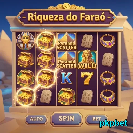 Jogos de cassino ao vivo da pkpbet com 'Riqueza do Faraó'.