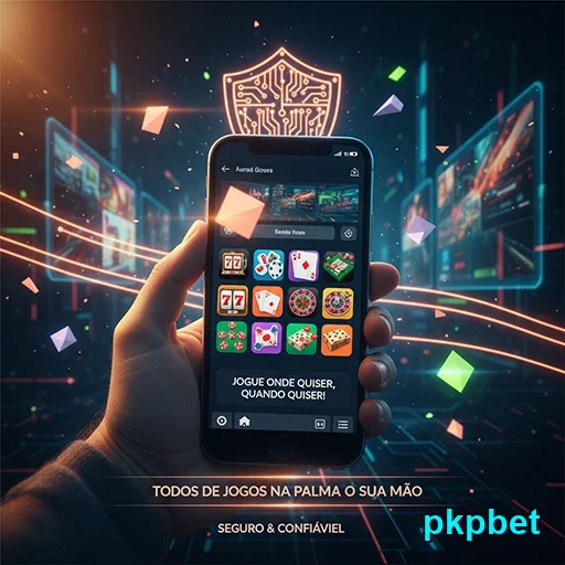 Interface da pkpbet mostrando jogos e promoções VIP em smartphone.