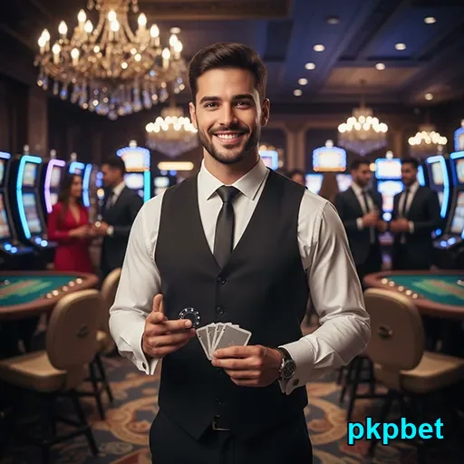 Atendimento VIP com dealer em cassino na pkpbet.
