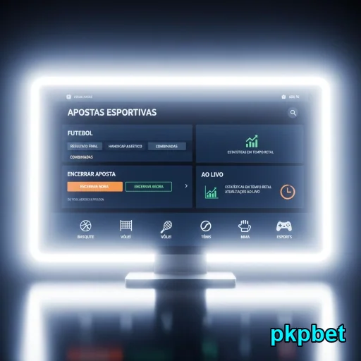 Interface da plataforma pkpbet mostrando apostas esportivas.